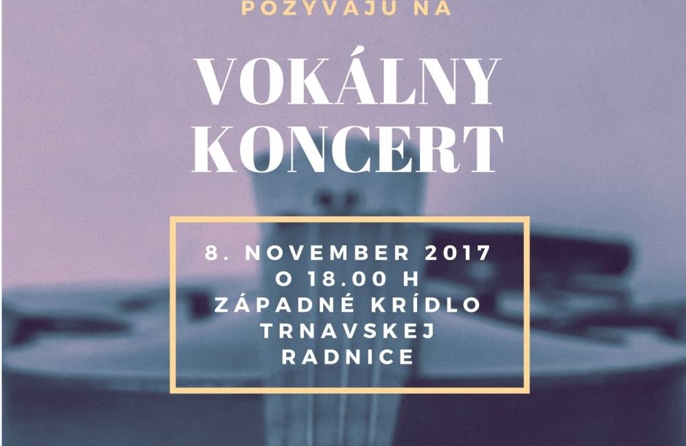 Foto: Mesto Trnava vás pozýva na zajtrajší koncert španielskej vokálnej hudby v Západnom krídle radnice
