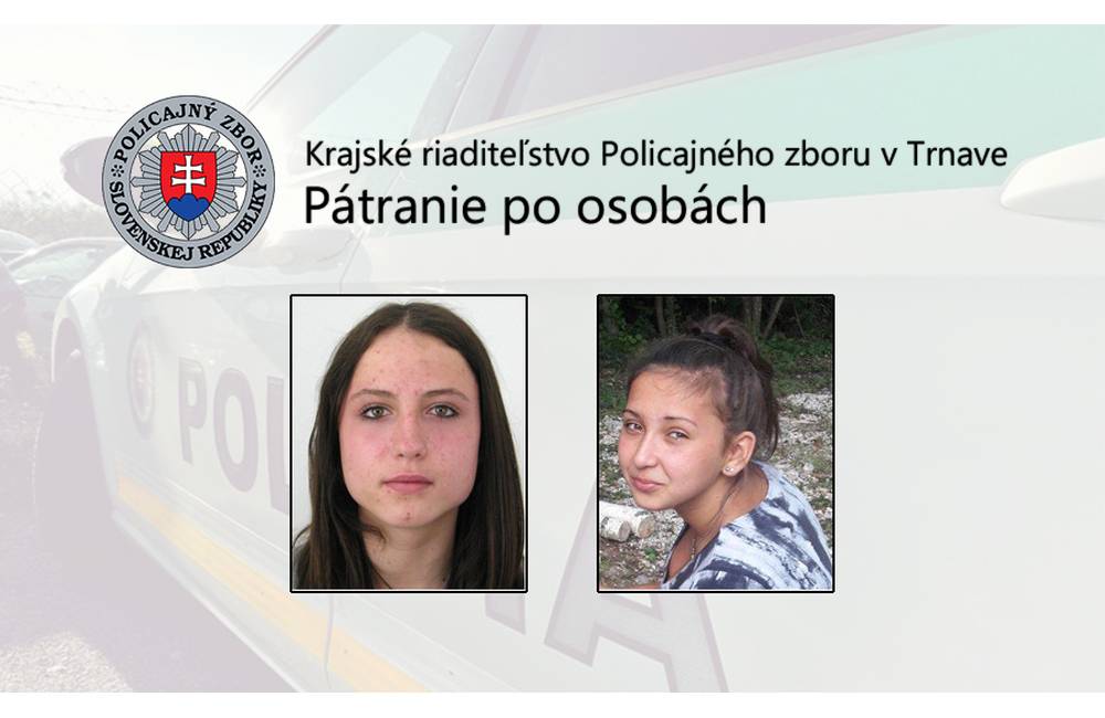 Polícia pátra po nezvestných dievčatách z domova v Hlohovci: 17-ročnej Kataríne a 13-ročnej Sabine