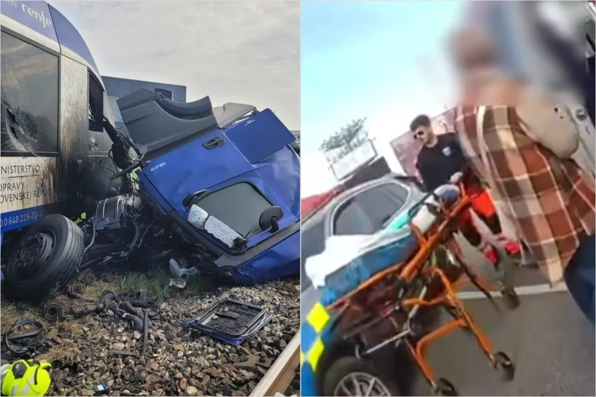 VIDEO: Polícia ukázala záznam zo zásahu po zrážke vlaku s kamiónom pri Dunajskej Strede