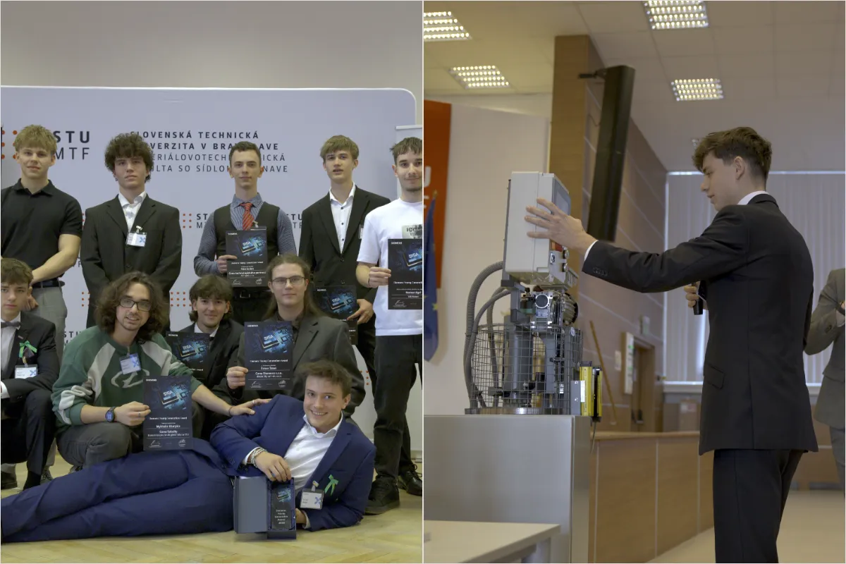 FOTO: Na MTF STU v Trnave ocenili študentov za inovatívne projekty v automatizácii. SYGA pozná tohtoročného víťaza