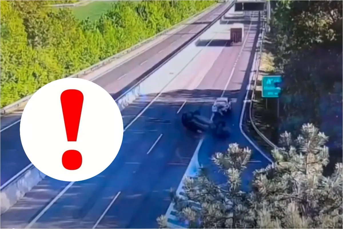 VIDEO: Desivá nehoda na D1 pri Trnave. Sekunda nepozornosti a auto skončilo na streche, vodička mala obrovské šťastie