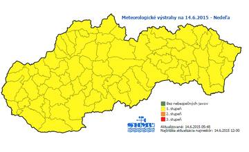 Pozor na búrky! SHMÚ vydal výstrahu na 15.júna pre okres Trnava