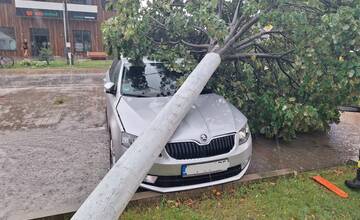 FOTO: Trnavský kraj zasiahli silné búrky. Hasiči odčerpávali vodu aj odstraňovali popadané stromy a strhnuté strechy