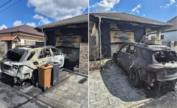 Hasiči zasahovali pri nočnom požiari v Galante. Auto pohltili plamene, oheň sa rozšíril aj na dom