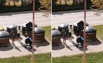 VIDEO: V kontajneroch na sídliskách v Trnave sa hrabú ľudia. Časť obyvateľov je znechutená, iní v tom problém nevidia