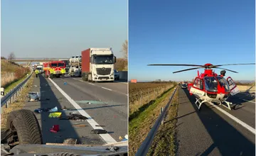 Tragická nehoda na D1 za Piešťanmi si vyžiadala jednu obeť. Ďalšiu osobu vyslobodzovali hasiči z auta