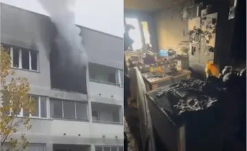 VIDEO: Požiar bytu v Senici spôsobil evakuáciu desiatok ľudí a zranenie jednej osoby, byt napokon zhorel do tla