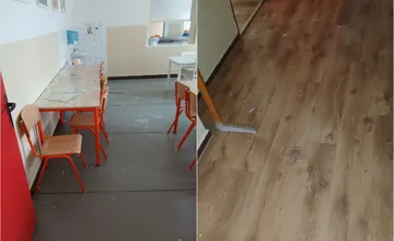 FOTO: Zemetrasenie spôsobilo škody aj na základnej škole vo Veľkej Pake. Bolo šťastie, že tam neboli deti