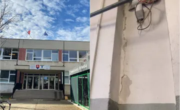 Sobotňajšie zemetrasenie poškodilo aj gymnázium v Šamoríne. Škody odhadli na 16-tisíc