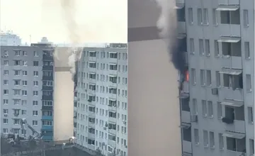 VIDEO: V byte v Trnave vypukol požiar. Z balkóna sa valil hustý dym, zasahovali záchranné zložky