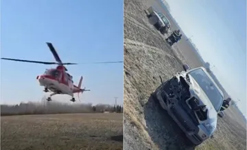 VIDEO: Medzi Báčom a Horným Barom sa zrazili dve autá. Z miesta hlásia zranených, zasahuje aj vrtuľník