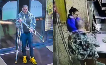 FOTO: Dvojica v Trnave vykradla prenajatý byt. Polícia pátra po mužovi o barlách a totožnosti ženy, ktorá bola s ním
