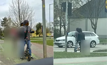 Trnavčanov v meste zaujala neuveriteľná dvojica na elektrokolobežke. Jeden šoféroval a druhý držal obrovského...