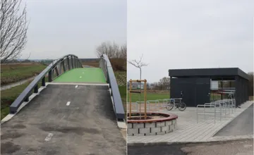 FOTO: Senica otvorila dve nové cyklotrasy a stanicu Bike & Ride, kde bezpečne zaparkuje až 108 bicyklov