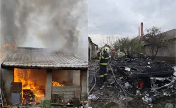FOTO: Hasiči zažili rušné ráno: v Maduniciach zachvátil požiar stavbu, v Čiližskej Radvani horel dom aj karavan