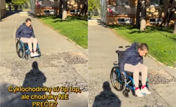 VIDEO: Vozíčkarku v Trnave hnevajú rozbité chodníky v meste. Prečo sa na nás nemyslí?, pýta sa
