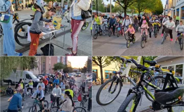 VIDEO: Večerné ulice zaplnili cyklisti. Nočná jazda v Piešťanoch prilákala desiatky ľudí