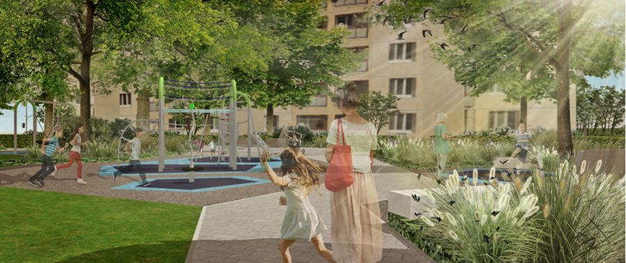 Architekta pripravila projekt revitalizácie dvorov na Hospodárskej ulici, ostanú ihriská i zeleň, foto 3