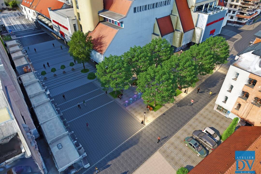 FOTO: Revitalizácia priestorov pri obchodnom dome Jednota: Trnava pripravuje nový verejný oddychový priestor, foto 1