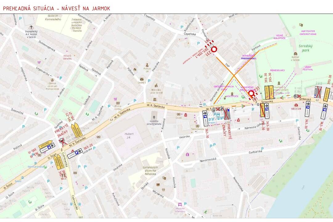 FOTO: Seredský hodový jarmok uzavrie niekoľko ciest. Mestská polícia pripravila obchádzky, foto 4