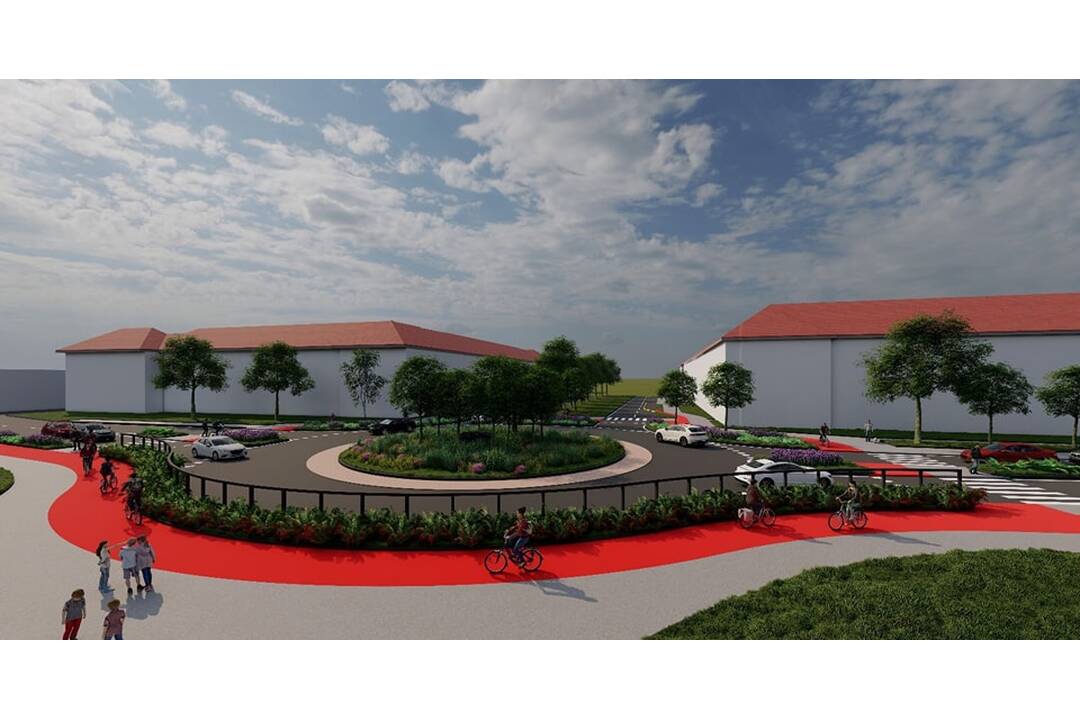 FOTO: Vizualizácia kruhového objazdu na ulici Bottova - Študentská v Trnave, foto 1