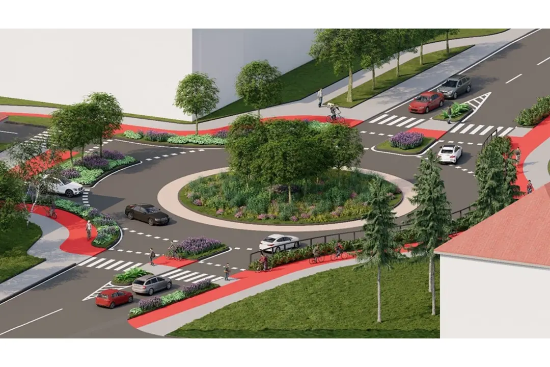 FOTO: Vizualizácia novej okružnej križovatky na ulici J. Bottu - Študentská, foto 3