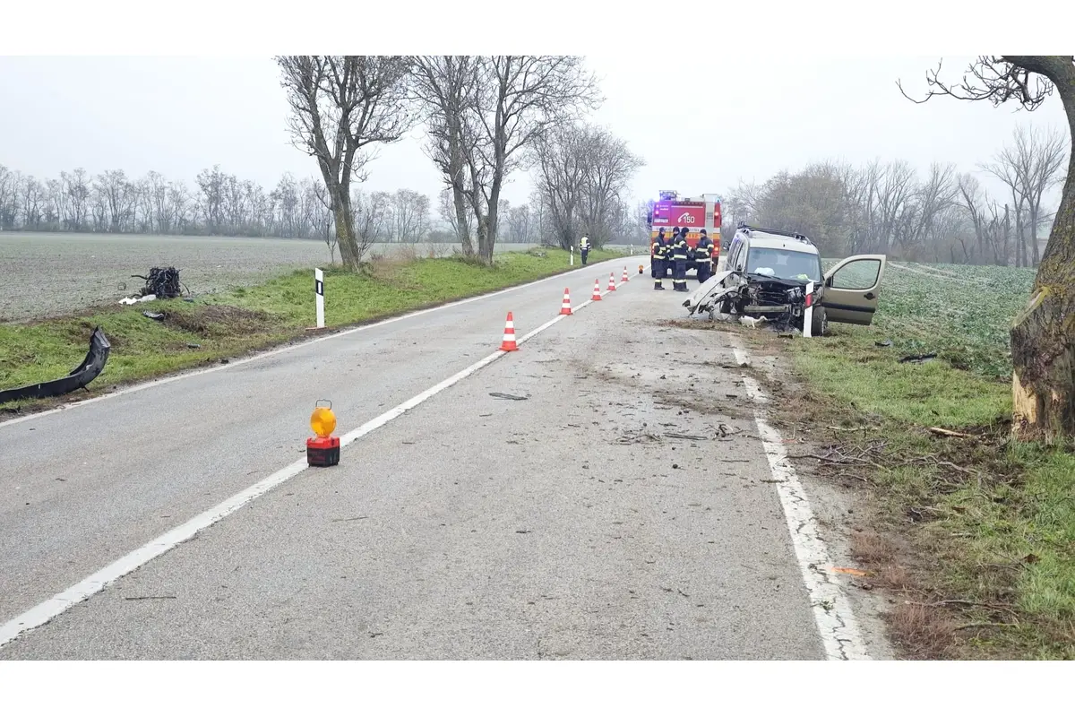 FOTO: Vážna dopravná nehoda medzi obcami Špačince a Dolné Dubové, foto 2