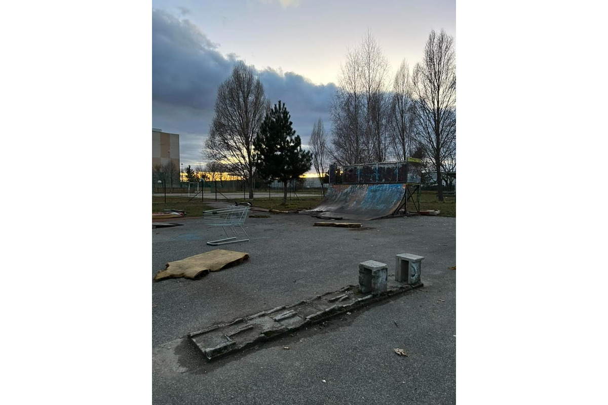 FOTO: Zničený skatepark v Piešťanoch, foto 1
