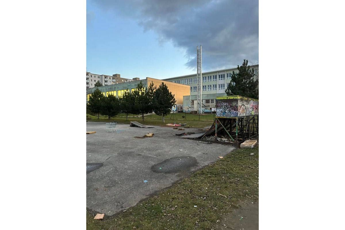 FOTO: Zničený skatepark v Piešťanoch, foto 2