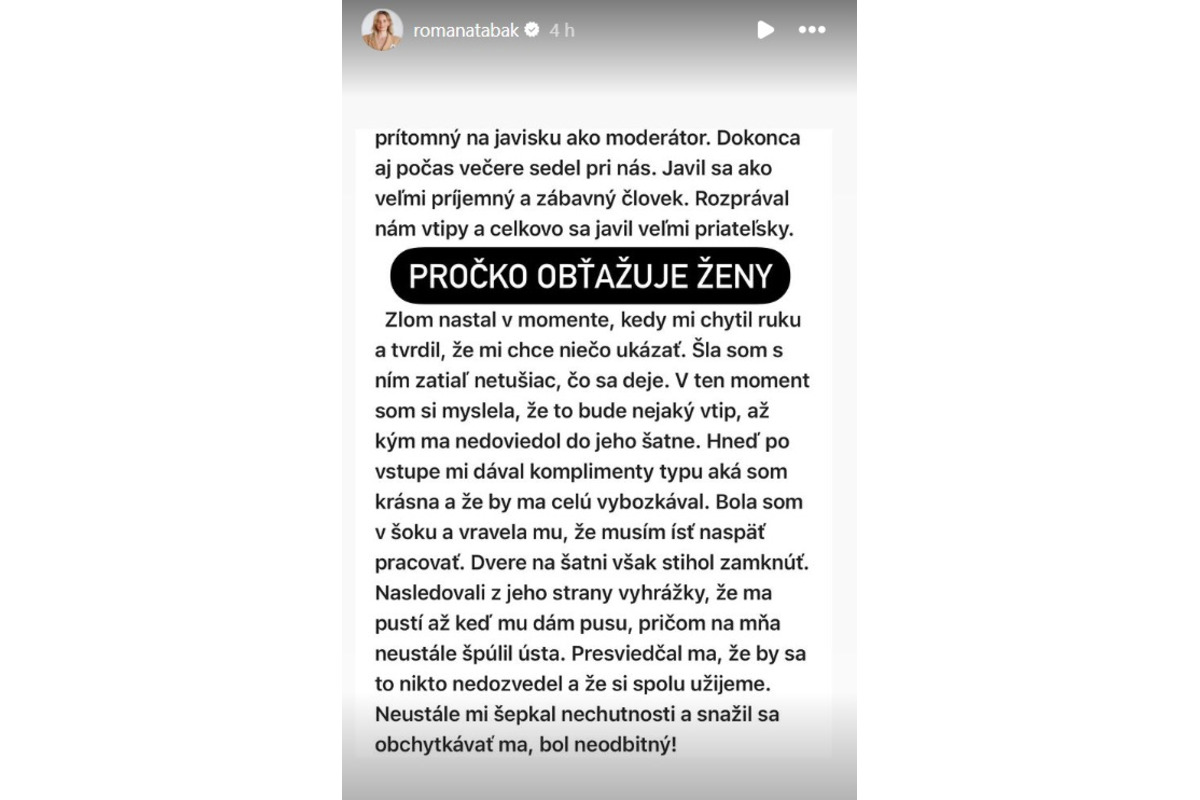 FOTO: Romana Tabaková zverejnila email od Alexandry z Galanty, foto 1