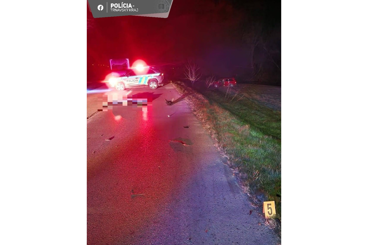 FOTO: Nočná tragédia pri obci Siladice, foto 1