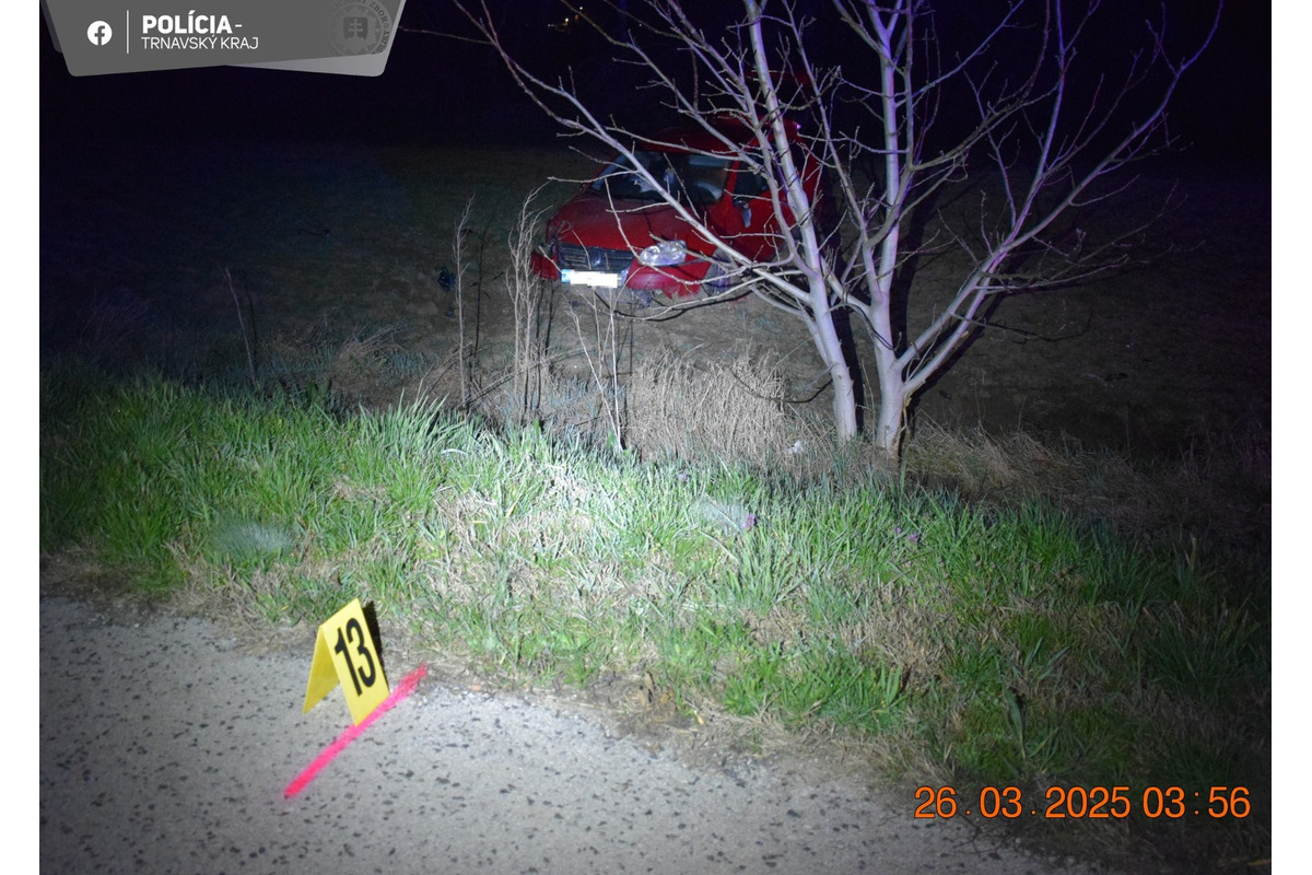 FOTO: Nočná tragédia pri obci Siladice, foto 5