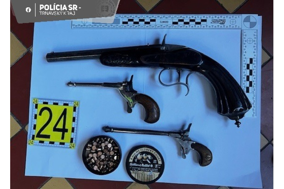 FOTO: Trnavskí policajti zadržali muža, ktorý v dome držal celý arzenál zbraní, foto 6