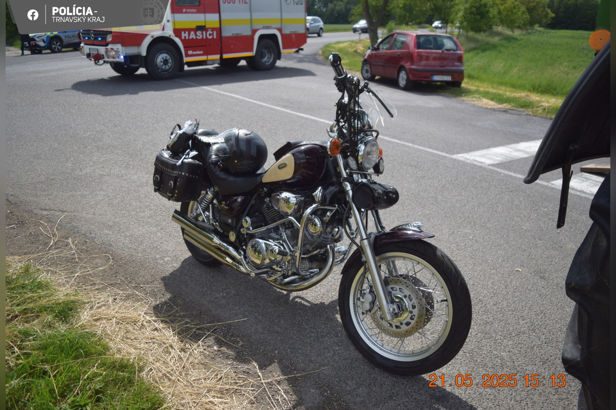 FOTO: Dopravná nehoda motorkára s traktorom, foto 2