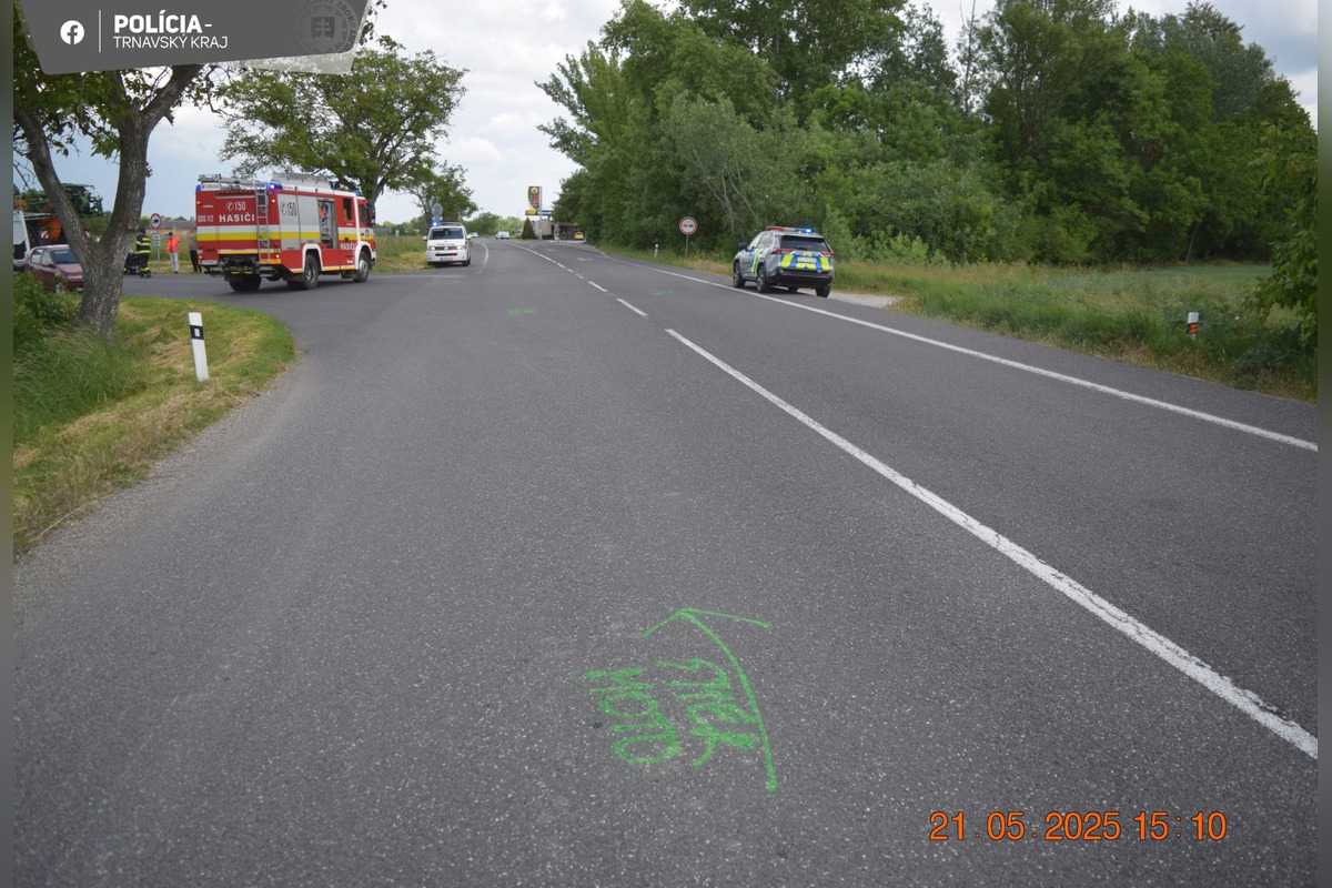 FOTO: Dopravná nehoda motorkára s traktorom, foto 5