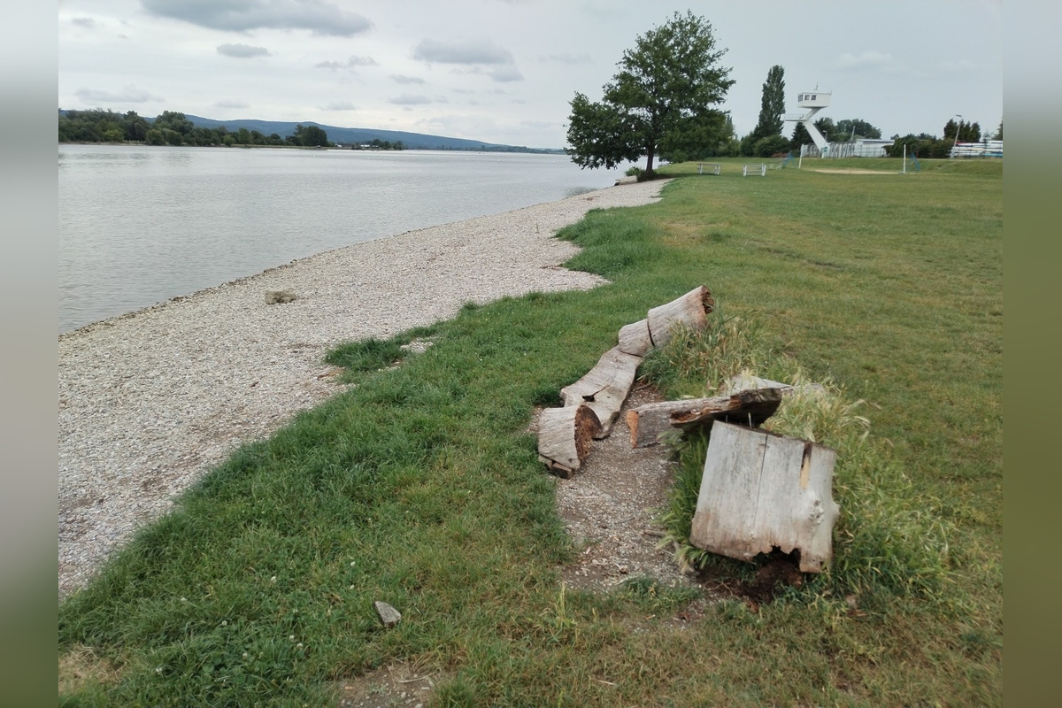 FOTO: V Piešťanoch cez víkend vyčíňali vandali, zlomili lavičku pri Sĺňave, foto 1