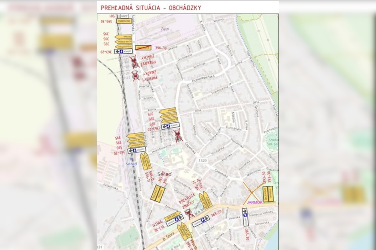 FOTO: Uzavreté cesty v Seredi, foto 1