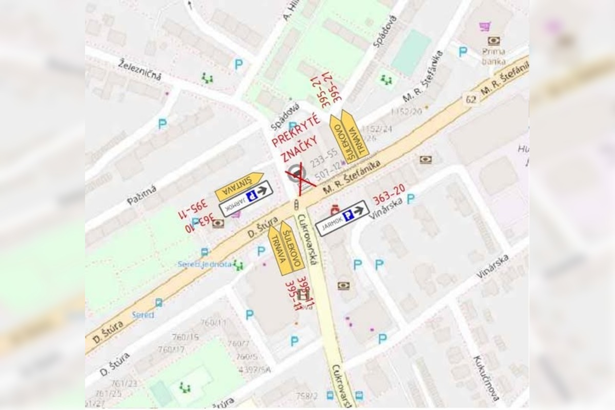 FOTO: Uzavreté cesty v Seredi, foto 2