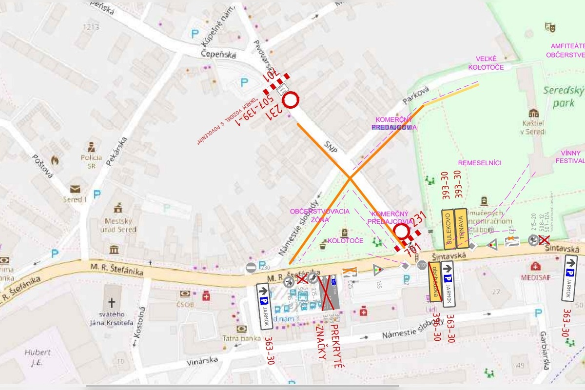 FOTO: Uzavreté cesty v Seredi, foto 4