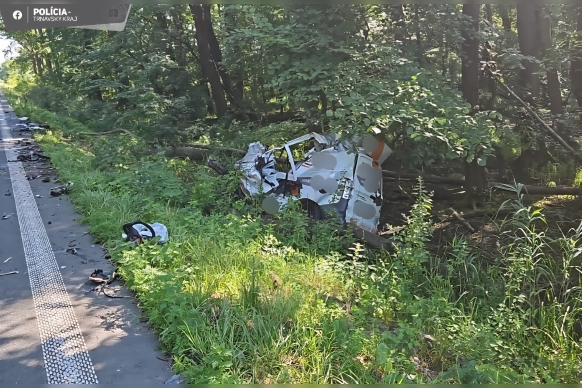 FOTO: Pri nehode medzi Kopčanmi a Adamovom zahynul vodič dodávky, foto 4