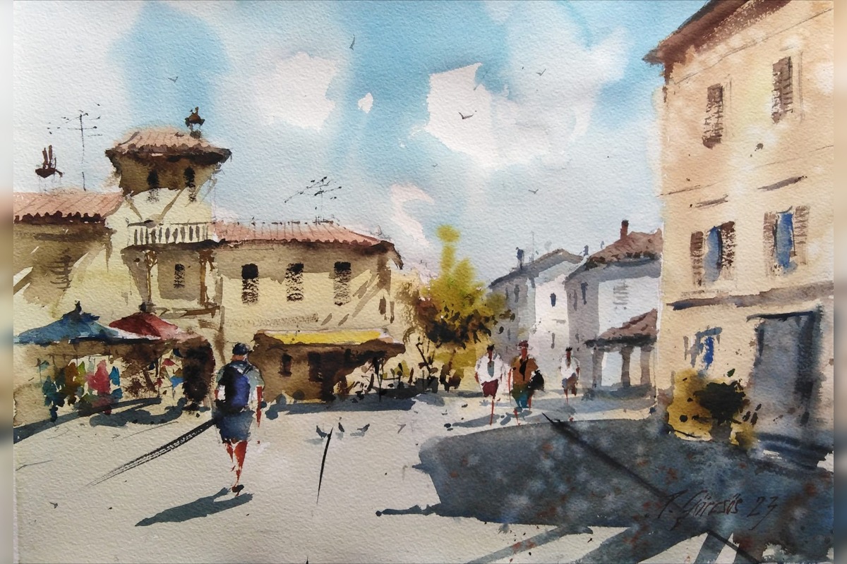 FOTO: Trnavčan Peter zachytil nielen Trnavu akvarelom, foto 4