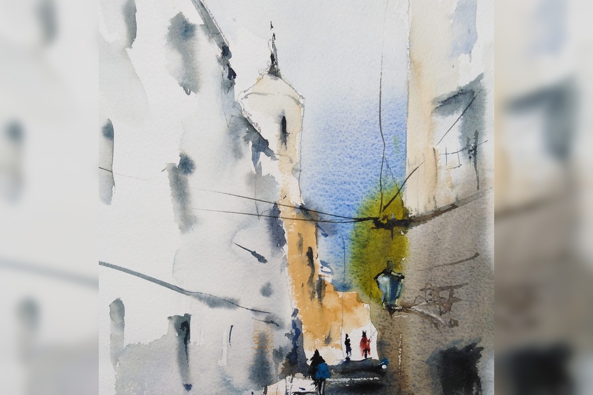 FOTO: Trnavčan Peter zachytil nielen Trnavu akvarelom, foto 6