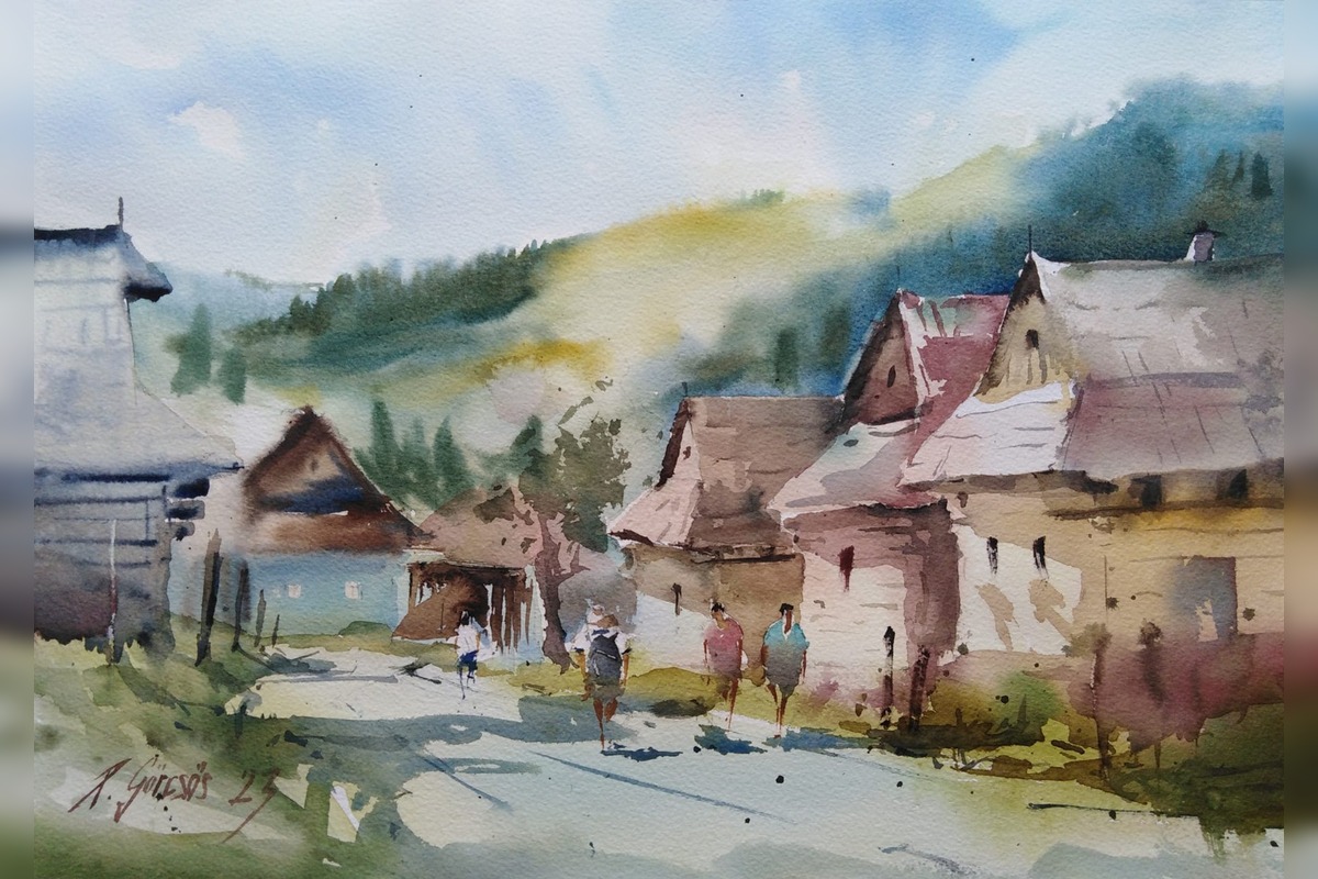 FOTO: Trnavčan Peter zachytil nielen Trnavu akvarelom, foto 10