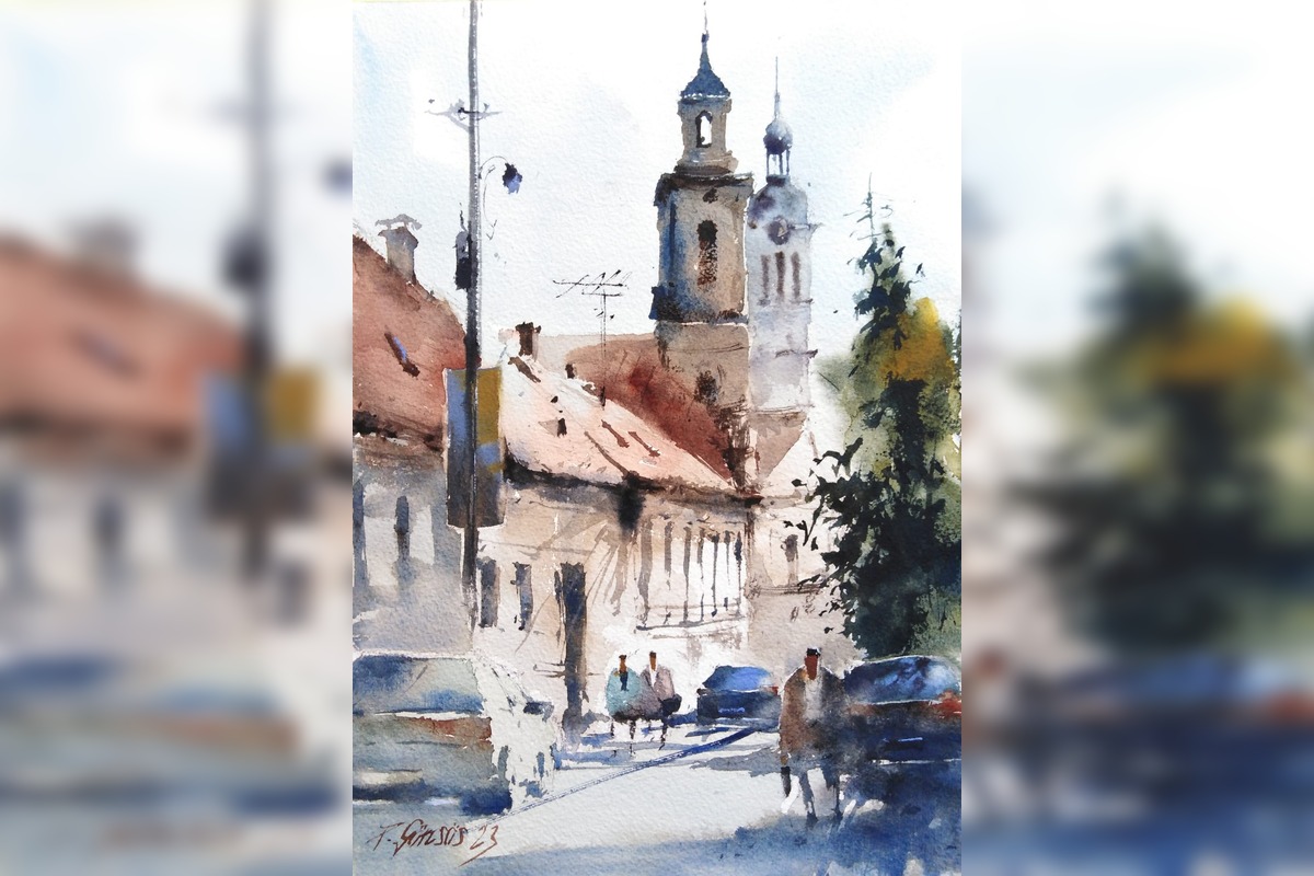 FOTO: Trnavčan Peter zachytil nielen Trnavu akvarelom, foto 14