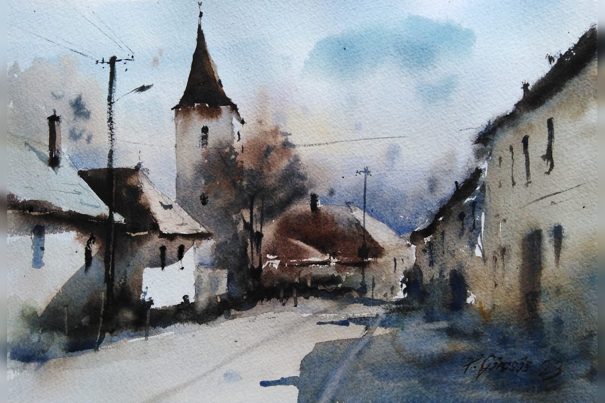 FOTO: Trnavčan Peter zachytil nielen Trnavu akvarelom, foto 15