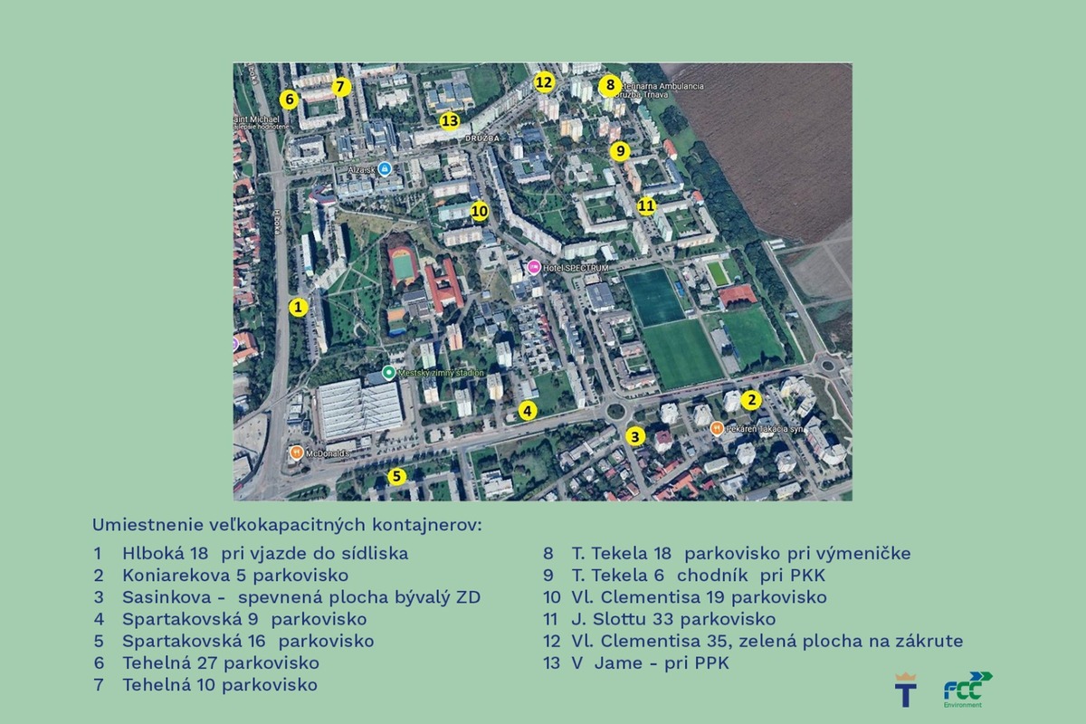 FOTO: Umiestnenie veľkokapacitných kontajnerov, foto 1