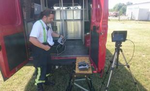 Na letisku v obci Boleráz sa konalo cvičenie hasičov, ktorí trénovali zásah pri páde lietadla