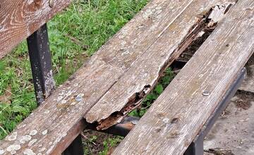 FOTO: Katastrofálny stav piešťanských lavičiek, zožiera ich hniloba