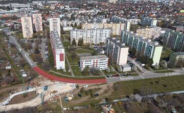 FOTO: Výstavba kruhovej križovatky na Nerudovej ulici