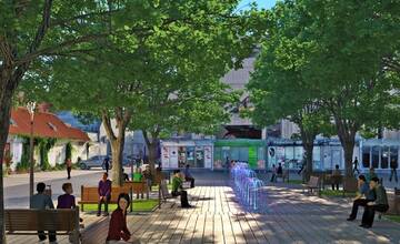 FOTO: Revitalizácia priestorov pri obchodnom dome Jednota: Trnava pripravuje nový verejný oddychový priestor